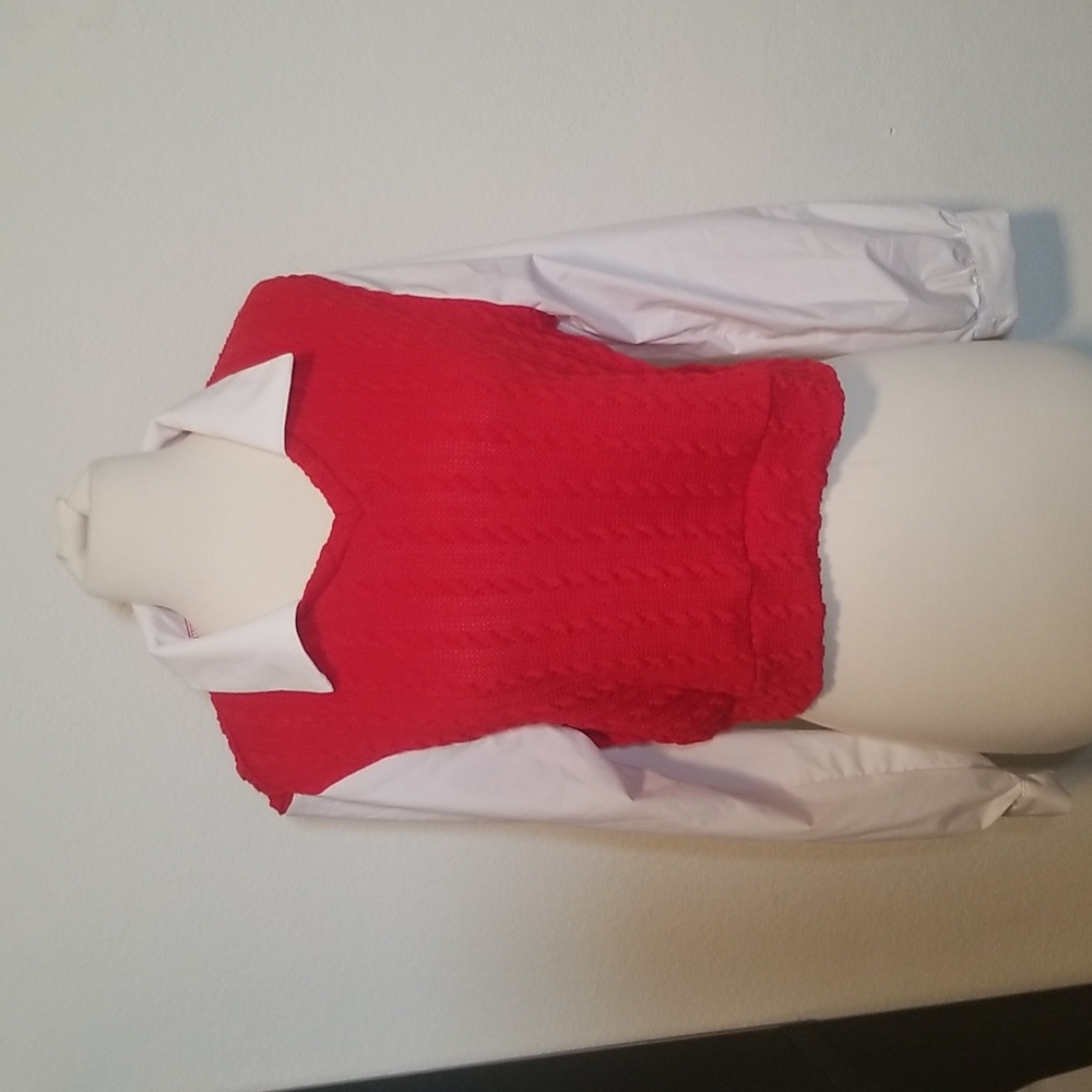 Shein sweatervest blouse medium